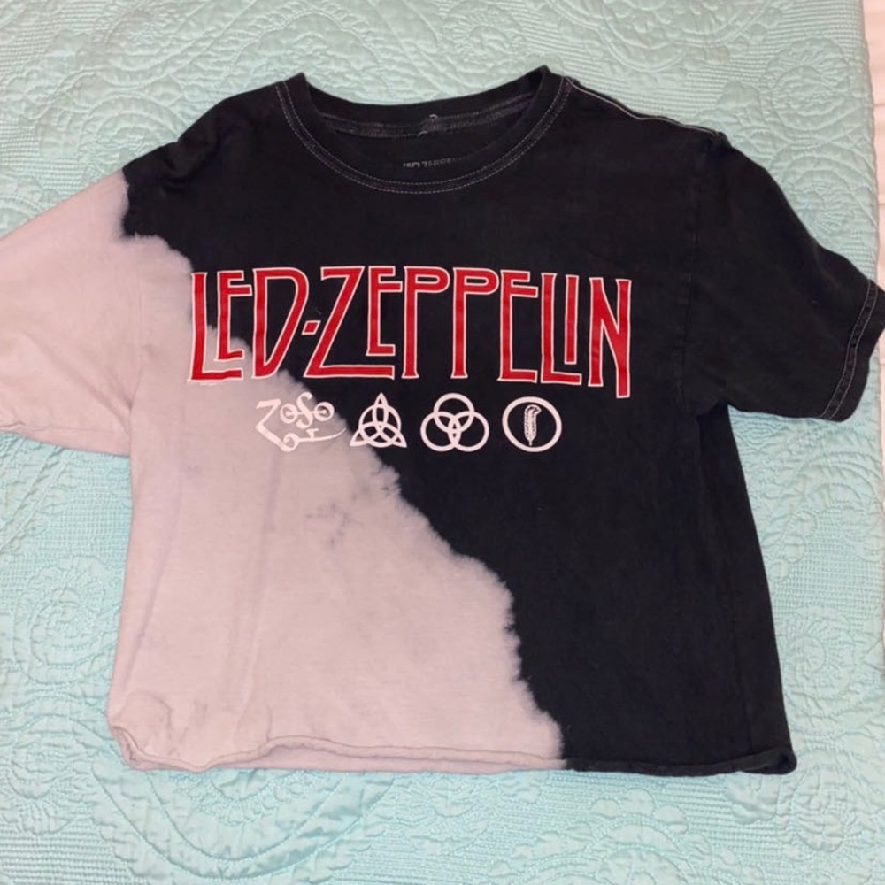 led zeppelin graphic crop top